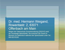 Tablet Screenshot of dr-weigand.de